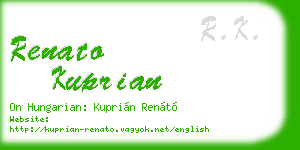 renato kuprian business card