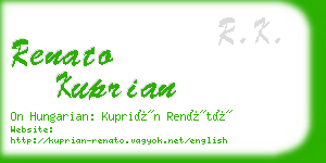 renato kuprian business card